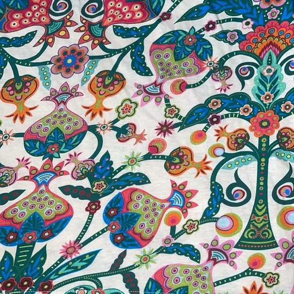 La DoubleJ tree of life mixed media blouse with bow tie sleeves size xs - Picture 6 of 9